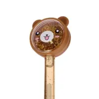 Ручка - прикол гелевая Calligrata &laquo;Блеск мишка&raquo;, МИКС