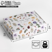 Коробка подарочная складная, упаковка, &laquo;Эко&raquo;, 21 х 15 х 5 см
