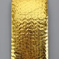 Пакет из ВПП c клапаном и клеевым слоем, золотой 11&times;16 + 5 см