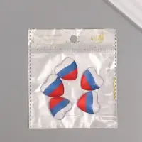 Кабошон стекло для творчества &laquo;Сердце. Россия&raquo;, 2.5&times;2.5 см