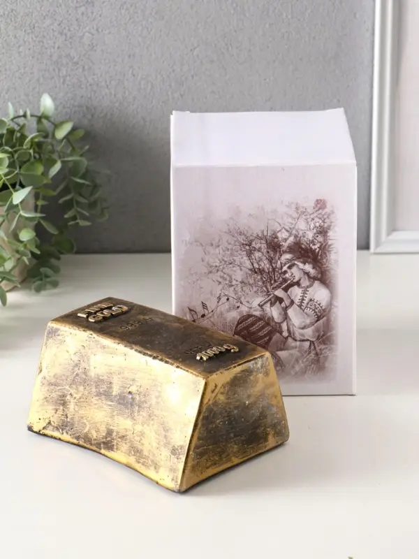 Копилка "Золотой слиток" 16,5х11,5х8 см