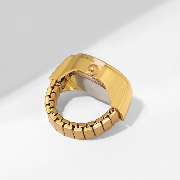 Кольцо &laquo;Время&raquo; часы круг, цвет золото