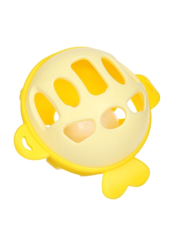 Прорезыватель силиконовый для зубов с погремушкой Крошка Я &laquo;Рыбка&raquo;, в кейсе, желтый