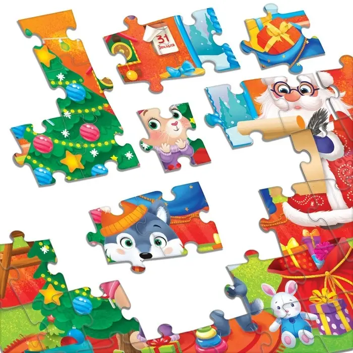 Пазл детский &laquo;Мы встречаем Новый год&raquo;, 54 элемента