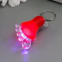 Фонарик брелок для ключей на кольце &laquo;Ножка&raquo;, МИКС