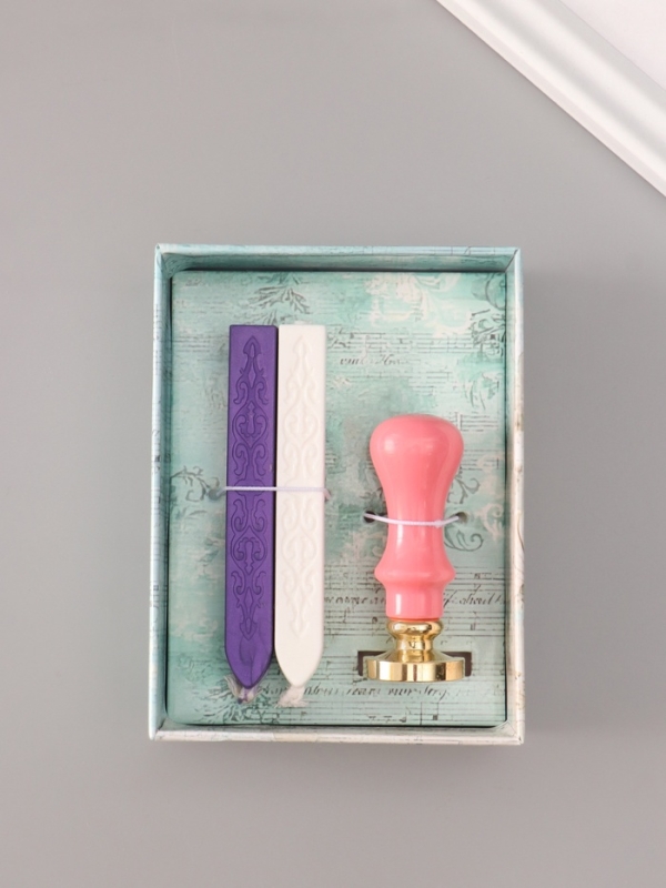 Сургучный набор "Лотос" печать, ручка, сургуч 12,5х10х3,6 см