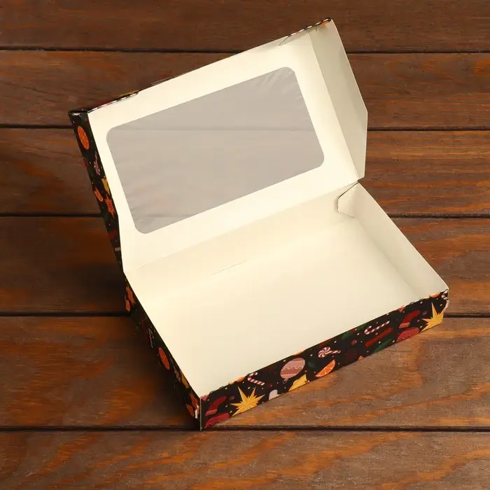 Коробка складная &laquo;Новогодние угощения&raquo;, 20&times;12&times;4 см