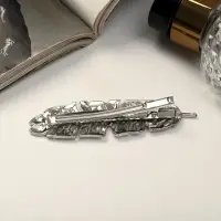 Зажим для волос "Либерти" перо, 7,5 см, серебро