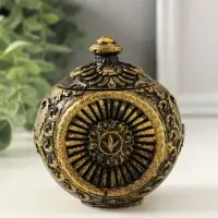 Шкатулка для украшений &laquo;Флоренция&raquo; 10&times;9 см, гипс, старое золото