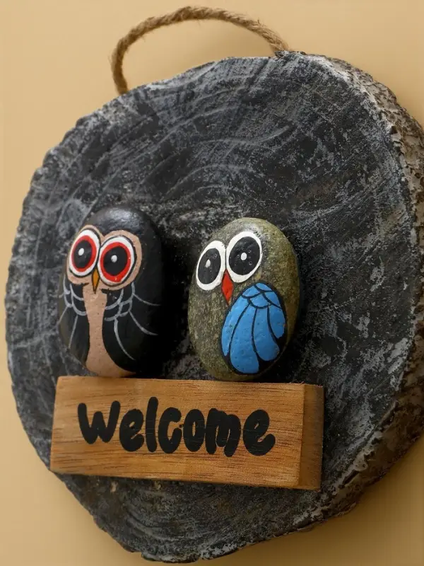 Панно WELCOME, 18&times;5&times;18 см, дерево, бежевое