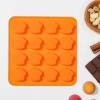 Форма для конфет и шоколада Доляна &laquo;Лапки&raquo;, силикон, 16&times;15,5 см, 16 ячеек (3&times;2,7&times;0,5 см), цвет МИКС