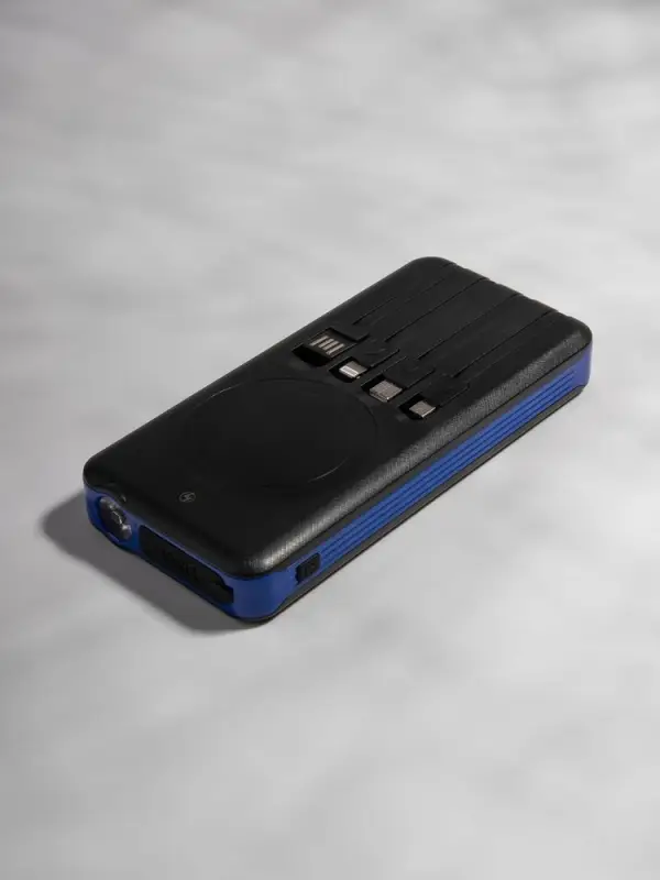 Аккумулятор с беспроводной зарядкой Holiday Maker Wireless, 10000 мАч, синий