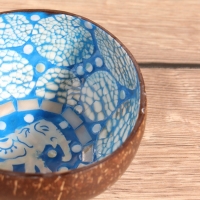 Чаша "Слон" 14х14х6 см, кокос