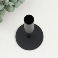 Подсвечник металл на 1 свечу "Симпл" d=2 см чёрный 9х19 см