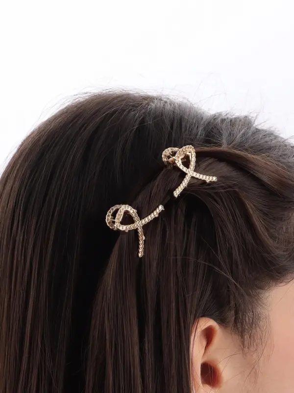 Крабик для волос &laquo;Эмма&raquo;, петля, 3 см, золото