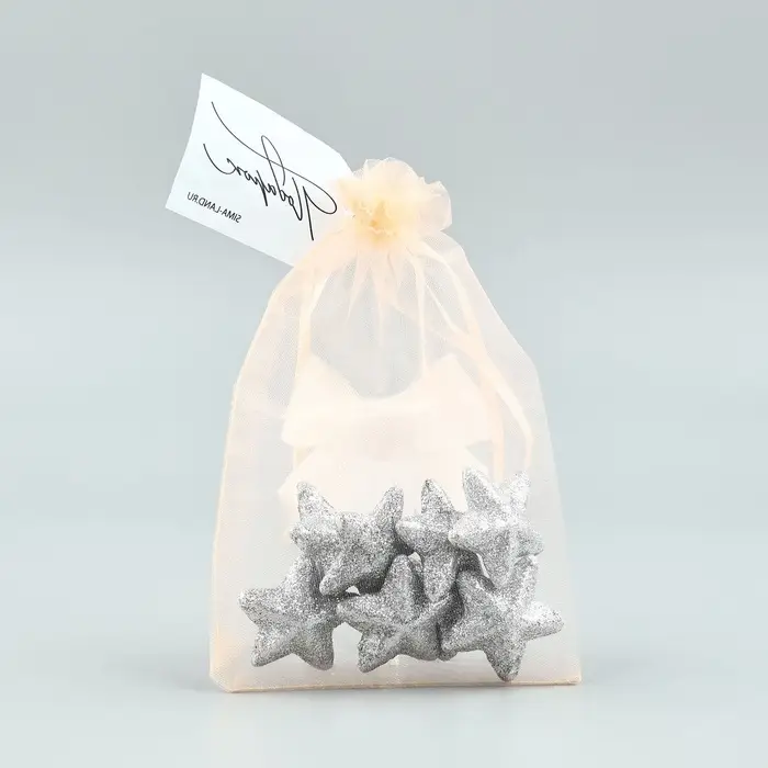 Мешочек подарочный из фатина с термонаклейкой &laquo;Бант&raquo;, 11 х 16 см +/- 1.5 см