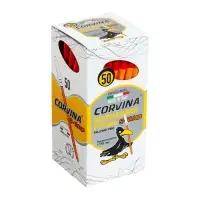 Ручка шариковая Corvina "51 Vintage" красные чернила, узел 1,0 мм, желтый корпус