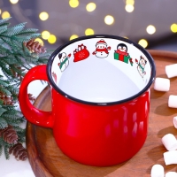 Кружка новогодняя керамическая &laquo;С Новым годом!&raquo;, 450 мл, цвет белый