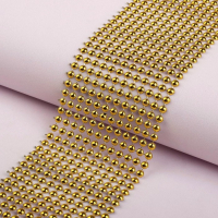 Лента с имитацией выпуклых страз, 5,75 см, 9 &plusmn; 1 м, цвет золотой