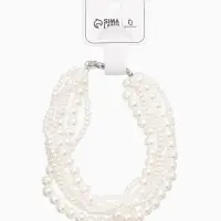 Обвес на штаны "Бусины жемчужные", цвет белый в серебре 25+удл