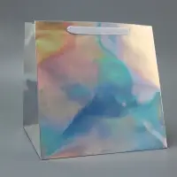 Пакет для торта с квадратным дном, голографический, МИКС 30 х 30 х 30 см