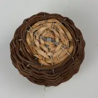 Корзина плетеная (ротанг): D14 H10 BD11, 1 шт., коричневый