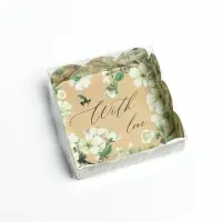 Коробка для печенья, кондитерская упаковка с пластиковой крышкой, &laquo;Пчёлка&raquo;, 10.5 х 10.5 х 3 см