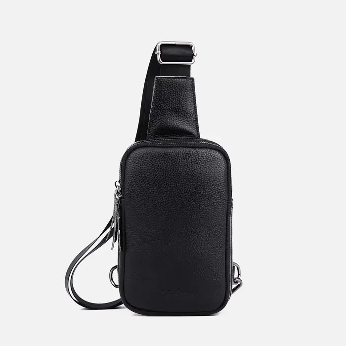 Сумка-слинг на молнии, цвет чёрный