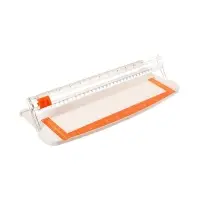 Резак для бумаги роликовый А4, до 3 листов,безопасное лезвие, длина реза 300мм,корпус белый