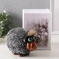 Копилка "Овечка" 12,5х17,5х12,5 см, белая