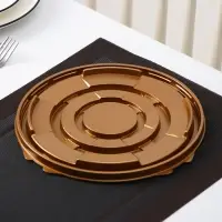 Дно для тортницы пластиковое одноразовое ПР-Т-193, 11&times;10&times;7 см, внутренний 22,5&times;19,4&times;10 см, цвет золотой, 200 шт/уп