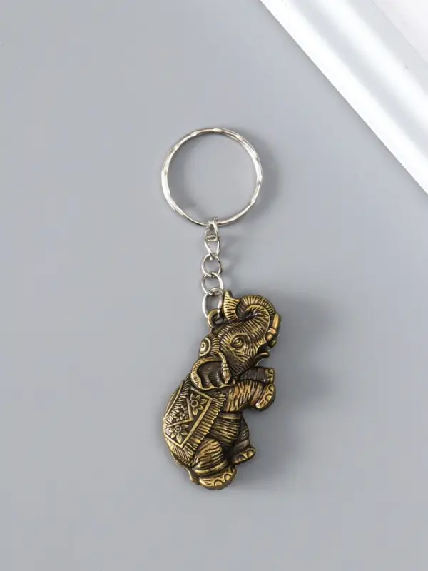 Брелок металл "Слон Эмира" бронза 2,2х4,6х0,6 см