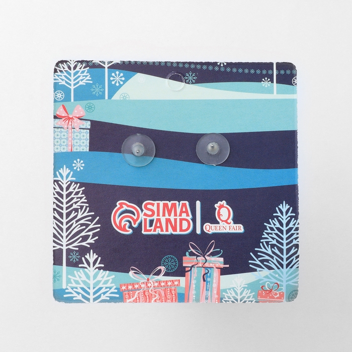 Новый год! Серьги &laquo;Новогодние&raquo; спираль- ёлочка, цветные в серебре