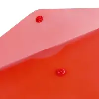 Папка-конверт на кнопке travel, 150 мкм, Calligrata Standard, прозрачная, красная