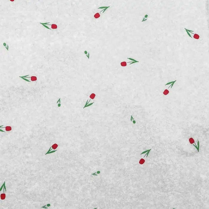 Бумага упаковочная тишью, &laquo;Цветы&raquo;, белый, 50 см &times; 70 см 17 грамм