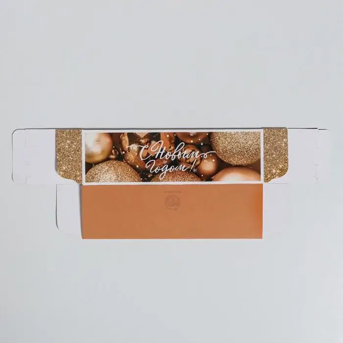 Коробка складная &laquo;Новогодние шары&raquo; 18 х 5,5 х 5,5 см.