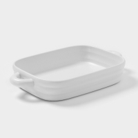 Форма для запекания Доляна &laquo;Зефир&raquo;, 38&times;22&times;6 см, прямоугольная, керамика, белая