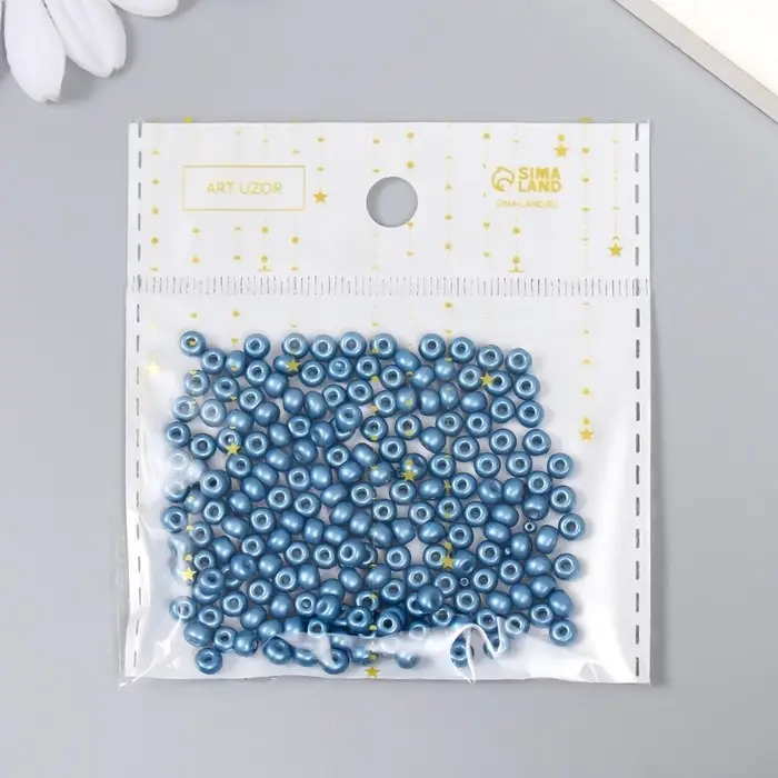 Бисер стекло 6/0 "Полуночно-синий" 15 гр