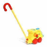 Каталка на палочке "Паровозик" с шестеренками