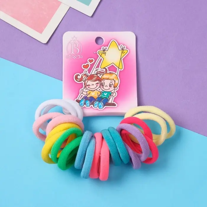 Резинка для волос "Амурные дела" (набор 20 шт) звездная пара, 2 см, яркий