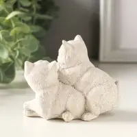 Статуэкта "Пара кошечек" 9х7х5 см, серо-коричневый