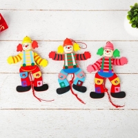 Сувенир-дергунчик &laquo;Клоун в цветной рубашке&raquo;, цвета МИКС