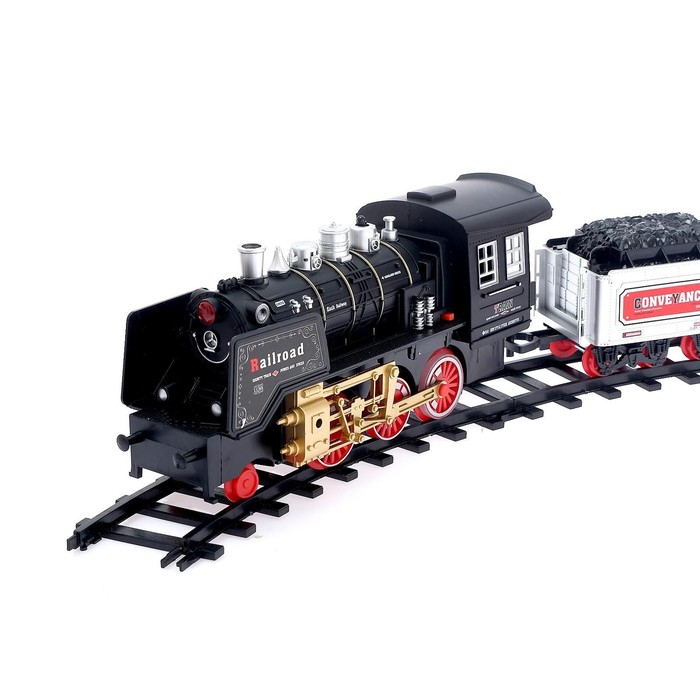 Железная дорога &laquo;Классика&raquo;, радиоуправление, свет и звук, с дымом, работает от аккумулятора