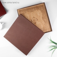 Фотоальбом магнитный 20 листов "Классика с узорами" под пробку в коробке 34х32х5,5 см