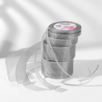 Набор парчовых лент, 5 шт, размер лент: 6/10/20/40/50 мм, 23 &plusmn; 1 м, цвет серебряный