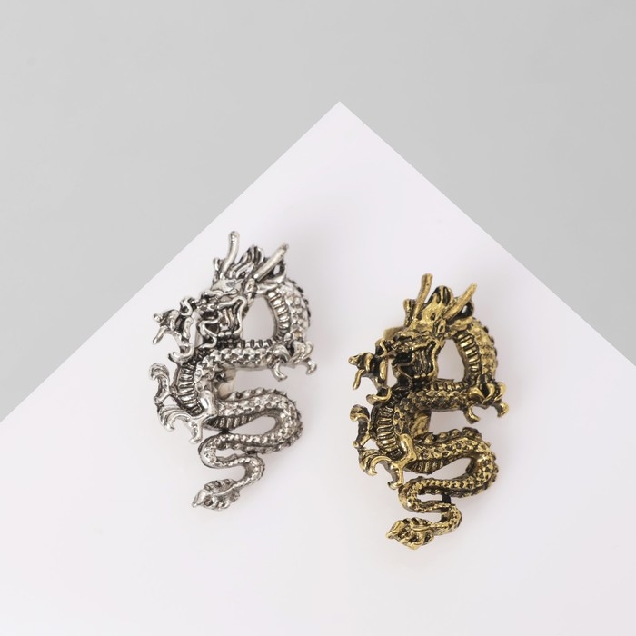 Брошь &laquo;Дракон&raquo; (неделимая фасовка 12 шт., цена за шт.), цвет МИКС