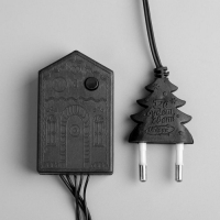 Гирлянда &laquo;Нить&raquo; 20 м, IP20, тёмная нить, 200 LED, свечение синее, 8 режимов, 220 В