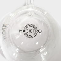 Кружка стеклянная с двойными стенками Magistro &laquo;Дуо. Espesso&raquo;, 80 мл, 9&times;6&times;6,5 см