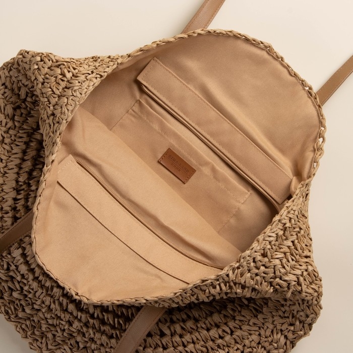 Сумка женская SL Home, ручное плетение, хлопок, длина ручек 30 см, 45&times;43 см