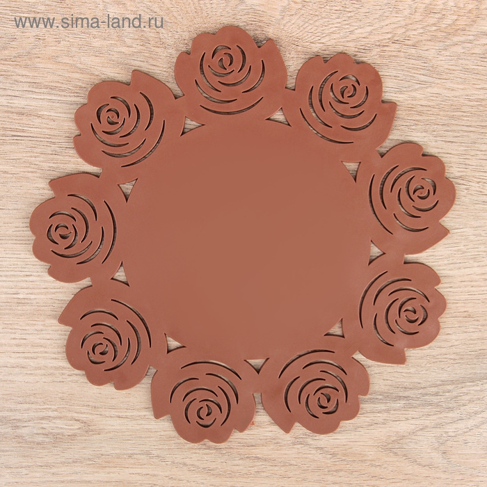 Подставка под горячее &laquo;Летний домик&raquo;, d=19 см, цвет фиолетовый